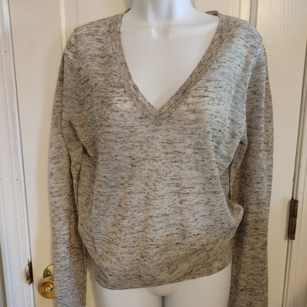 Sheer Gray Knit Sweater